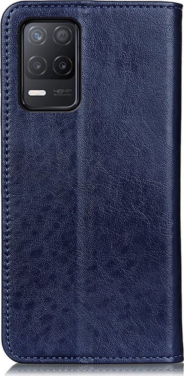 Mobigear Telefoonhoesje geschikt voor Realme Narzo 30 5G‎ Hoesje | Mobigear Classic Elegance Bookcase Portemonnee | Pasjeshouder voor 2 Pasjes | Telefoonhoesje voor Pinpas / OV Kaart / Rijbewijs - Blauw