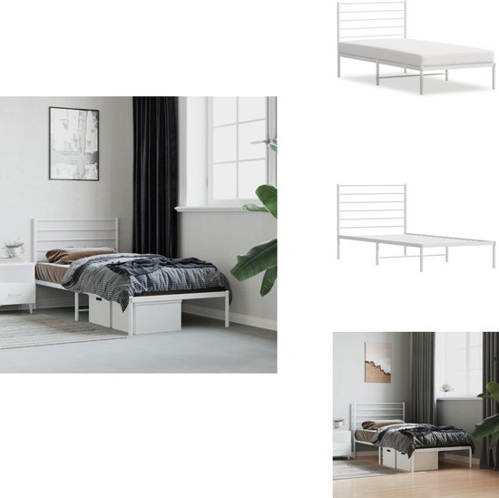 2-persoonsbed Sydney met hoofdbord - wit - 140x200 cm | Leen Bakker