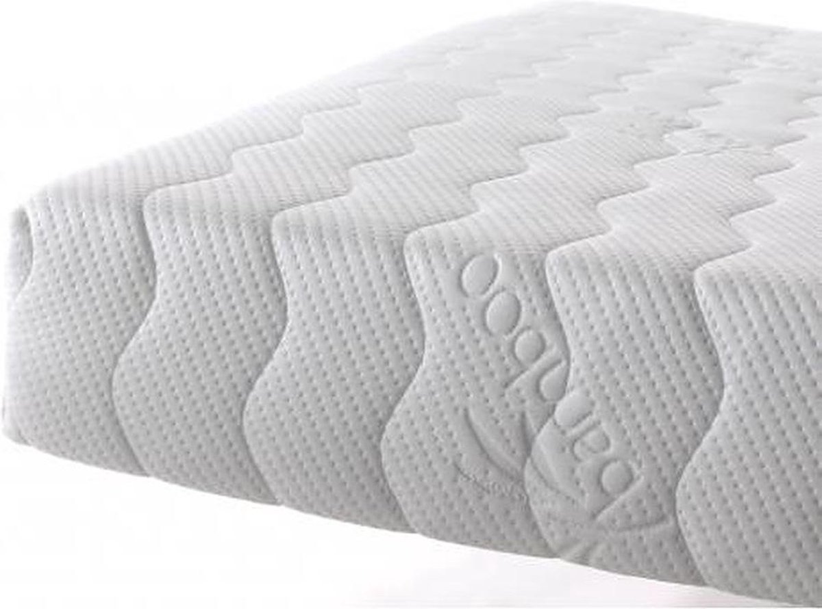 Easy Bedden Pocket matras koudschuim 90x220 20cm met luxe bamboe hoes met rits wit | bamboo wit