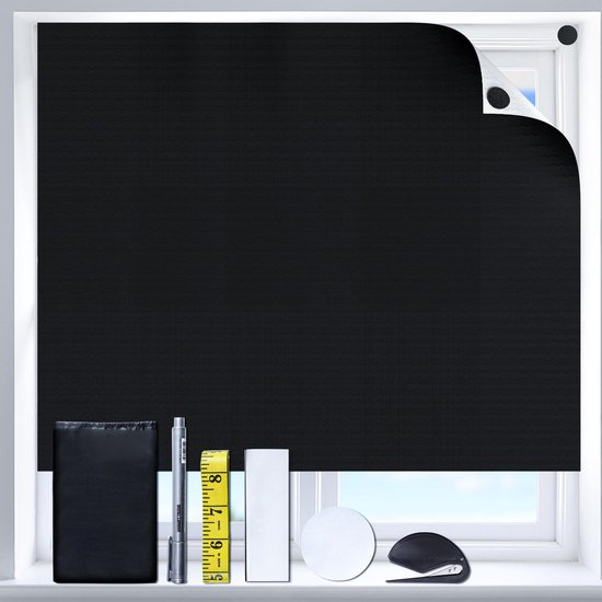 Verduisterend rolgordijn thermisch rolgordijn 55 x 130 cm crème zonder