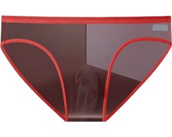 Transparante Heren Slip Rood - Doorschijnend Ondergoed - Lingerie - Boxershort