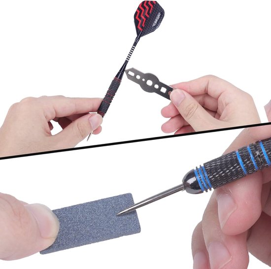 Professionele stalen dartpijlen set met 12 stuks, 24 gram en accessoires van Pro — afbeelding 5