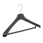 De Kledinghanger Gigant - 40 x Cintre / cintre en plastique noir avec extension d'épaule et barre de pantalon, 45 cm