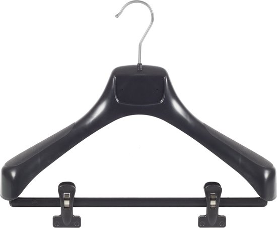 Clothes hangers NA 47 cm - 30 pieces of plastic shirts hangers 360° swivel hook blouse hanger plastic black fast shipping