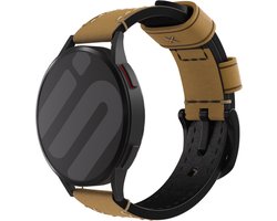 Strap-it 18mm echt leren smartwatch bandje voor horloge / smartwatch o.a. Huawei Watch GT 4 - 41mm - GT 5 - 41mm / GT 5 Pro - 42mm - Fossil Gen 5e - 42mm / Gen 6 - 42mm - Withings ScanWatch Light / ScanWatch 2 - 38mm / Steel HR - 36mm (bruin)