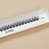 KYRO Beauty - Extensions de cils pré-collées DIY - Extensions de cils à faire soi-même - Extensions de cils en grappe - Zitten 5/7 jours - Appliquer en 3 minutes - Facile à enlever - 22 grappes - Réutilisable - Whispy Medium Single Longueur 16 mm