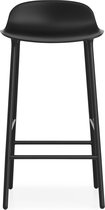 Form barkruk met metalen frame - zwart - 65 cm
