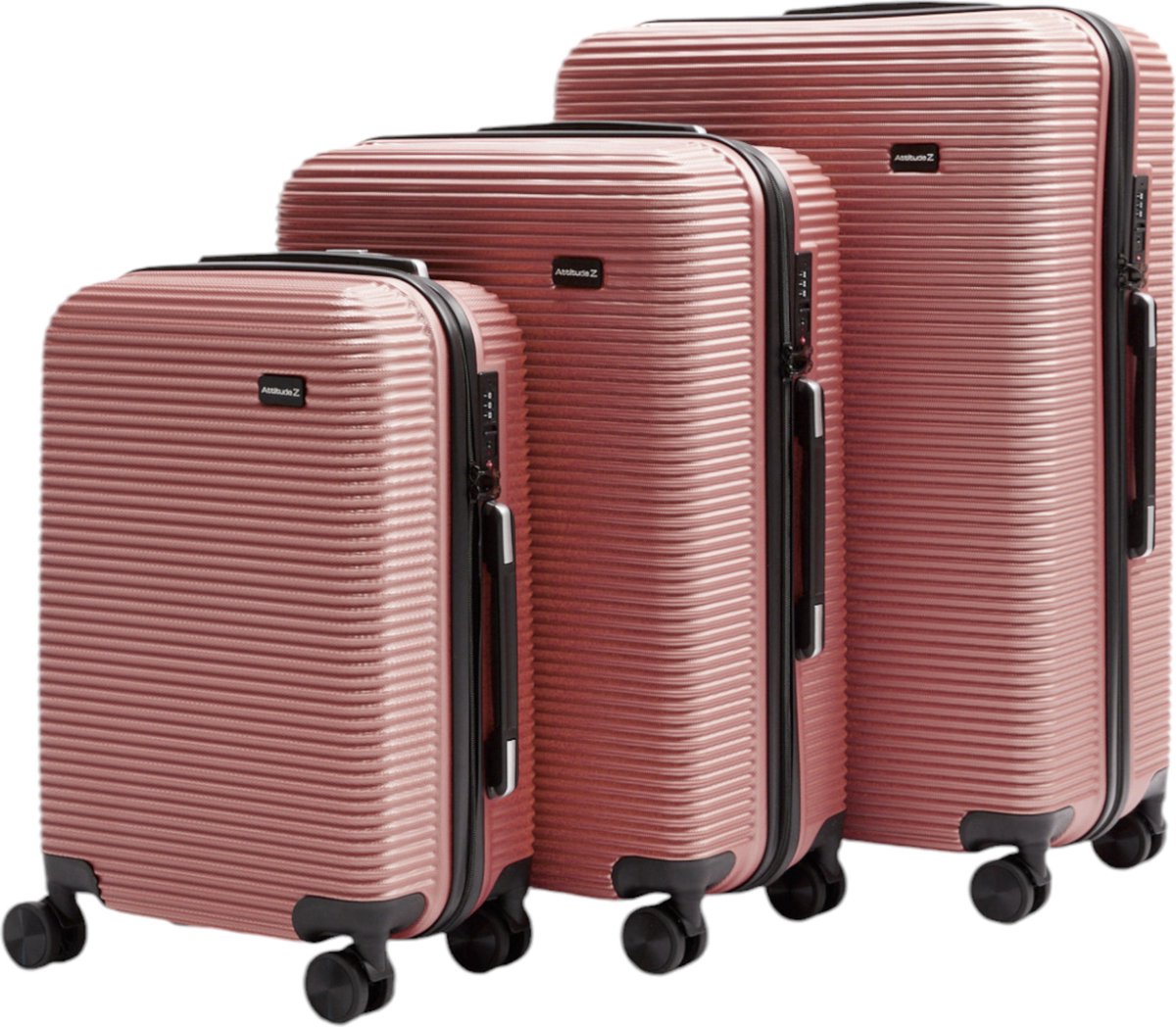 AttitudeZ Aeroline Reiskoffer Set Roze