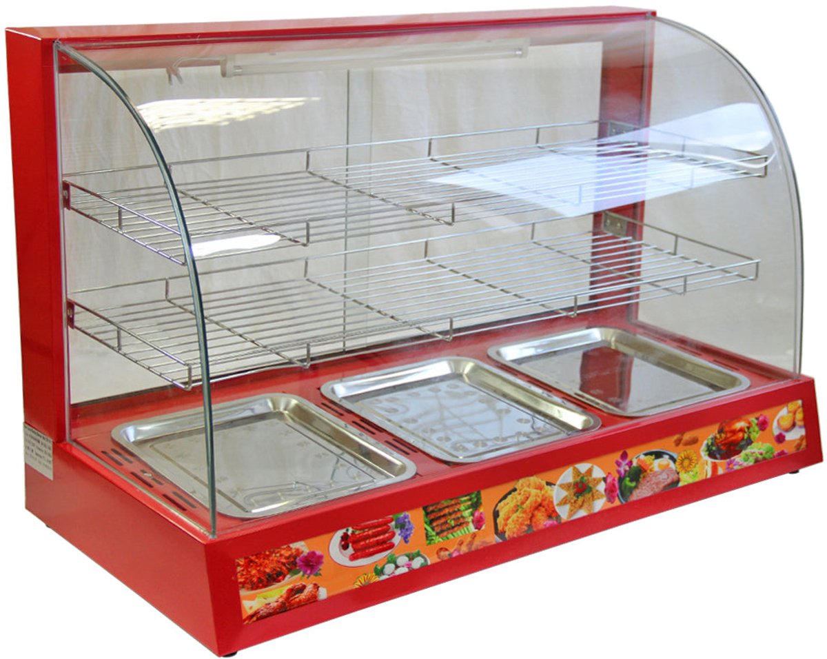 KuKoo Glazen Warmhoud Vitrine / Verwarmde Displayvitrine - Breedte 90cm