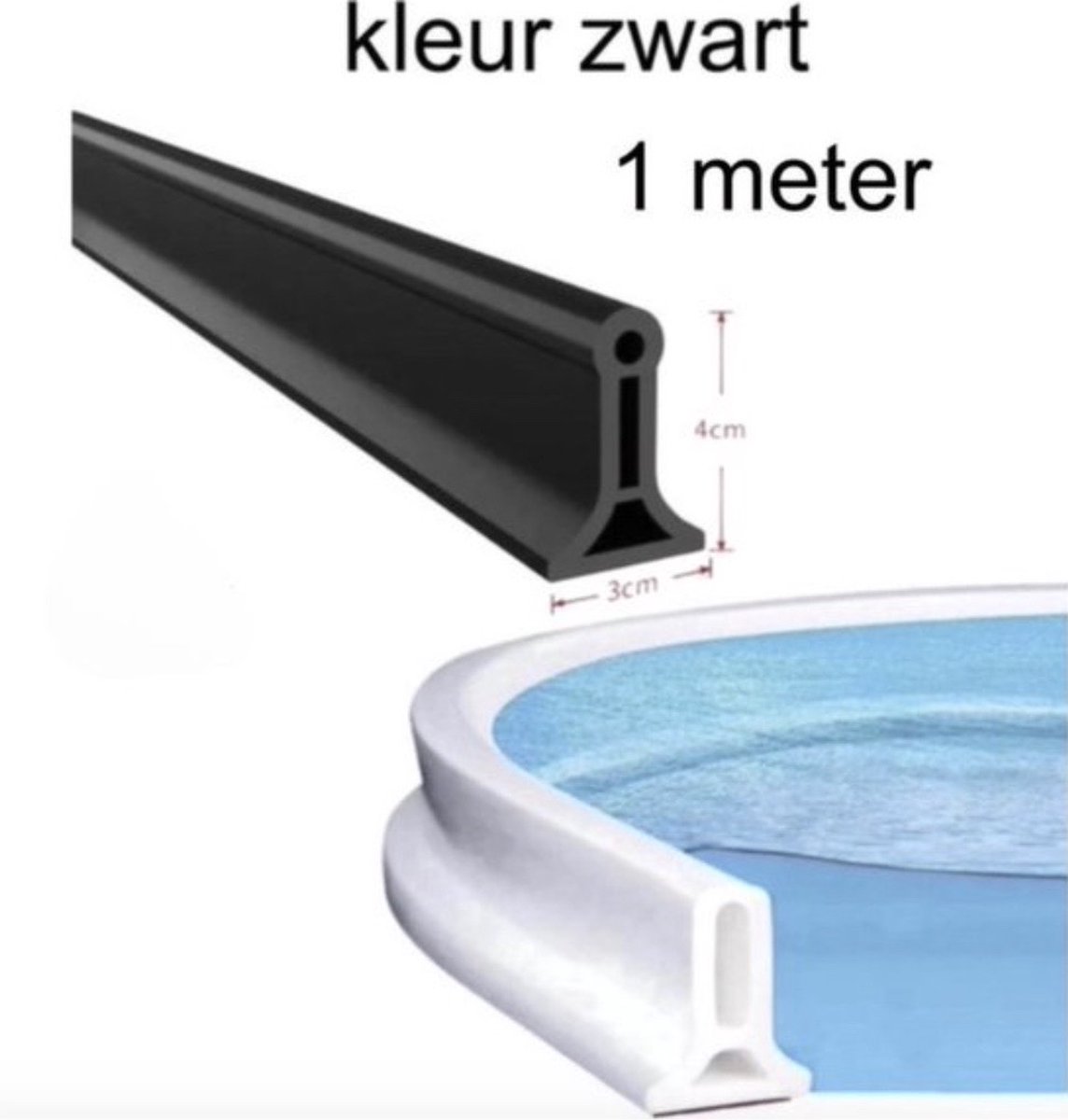 medj-Zwart Zelfklevende Siliconen waterkering 100cm Douche Dorpel - Water stopper Badkamer - Water Dorpel Waterdorpel - Waterstopper 100cm Douchedeur - Douchebak - Douchegordijn - Water drempel - Zwembad
