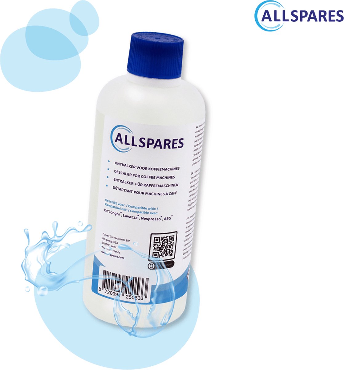 AllSpares Vloeibare Ontkalker (6x 500ml) voor Koffiemachines geschikt voor Delonghi Original EcoDecalk DLSC500 — afbeelding 2