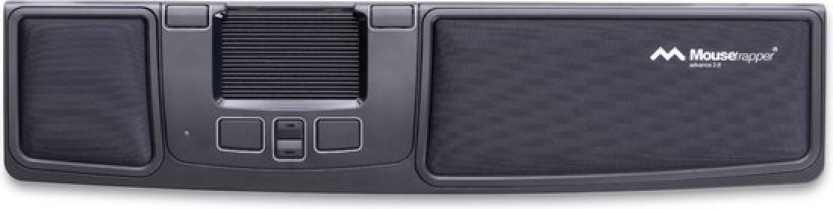 mousetrapper advanced 2.0 - ergonomische muis - rollermouse - programmeerbaar - polssteun - usb - zwart