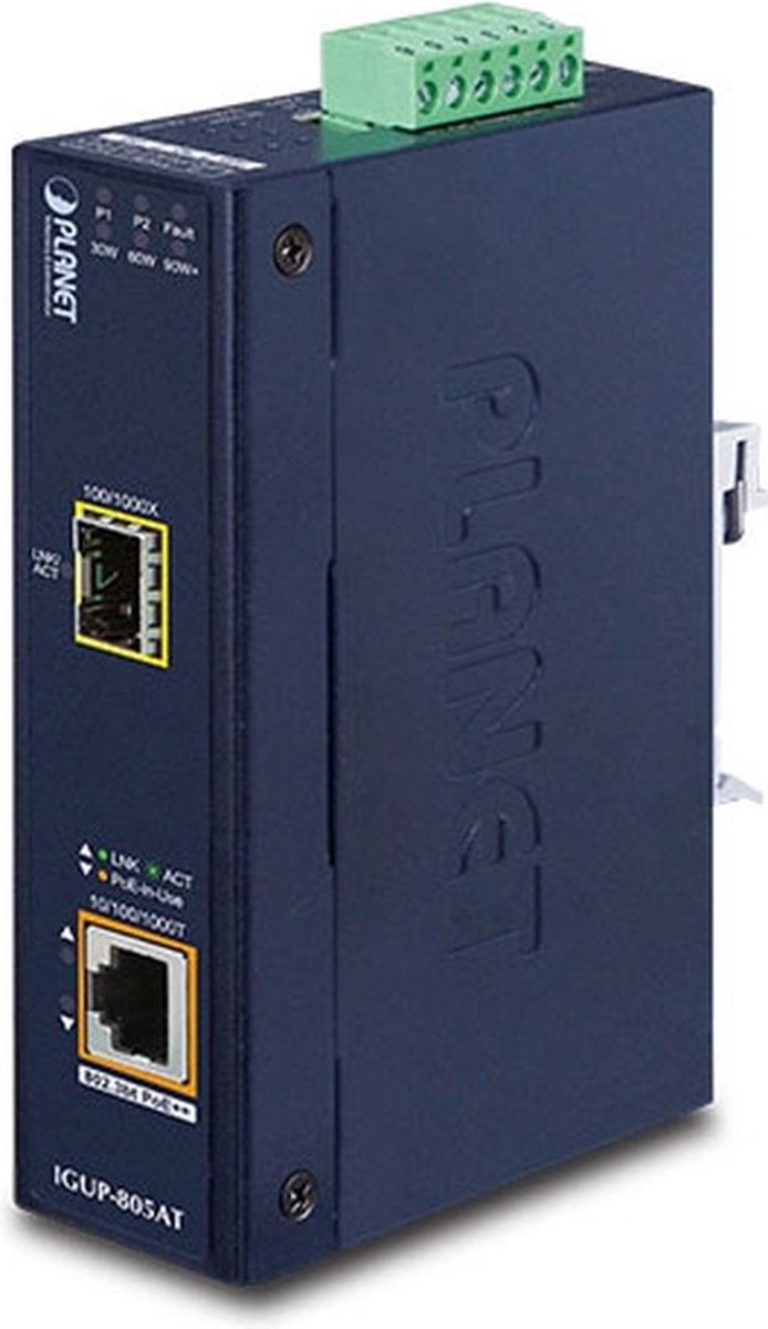 PLANET IGUP-805AT netwerk media converter 1000 Mbit/s Blauw