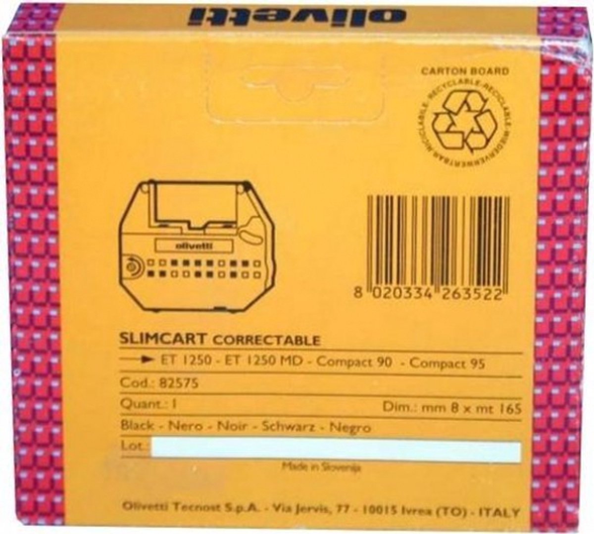 OLIVETTI ET 1250, 1250 MD lint zwart typewriter OLI82575 1-pack