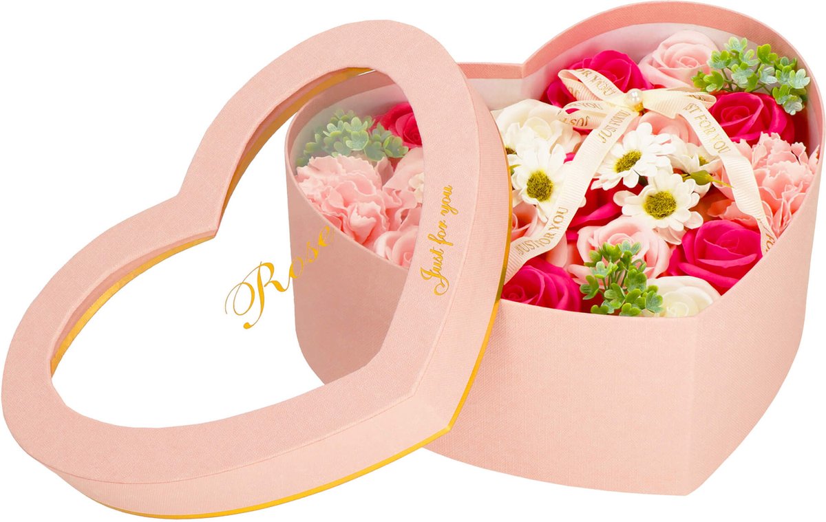 Springos Eeuwige Roos - Geschenkdoos - Geschenkbloem - Liefde - Hart