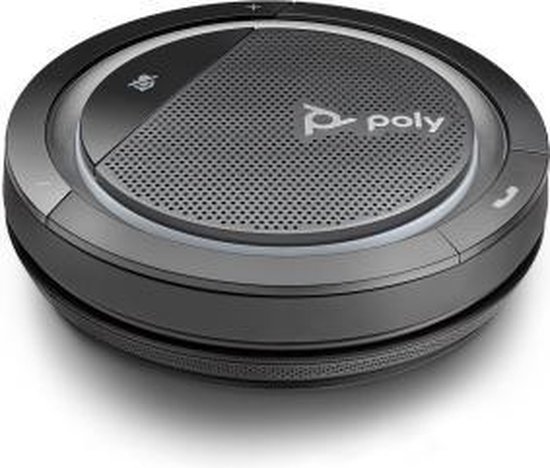 Draadloze Poly Calisto 5300 Speakerphone, Zwart, USB Type-A, Lithium-Polymeer accu, 3m bereik, 85dB gevoeligheid