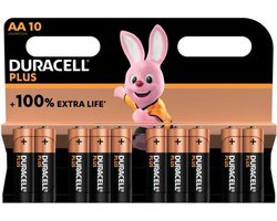 Duracell Plus AA - alkaline batterijen - 1,5V, LR6 - 10 stuks