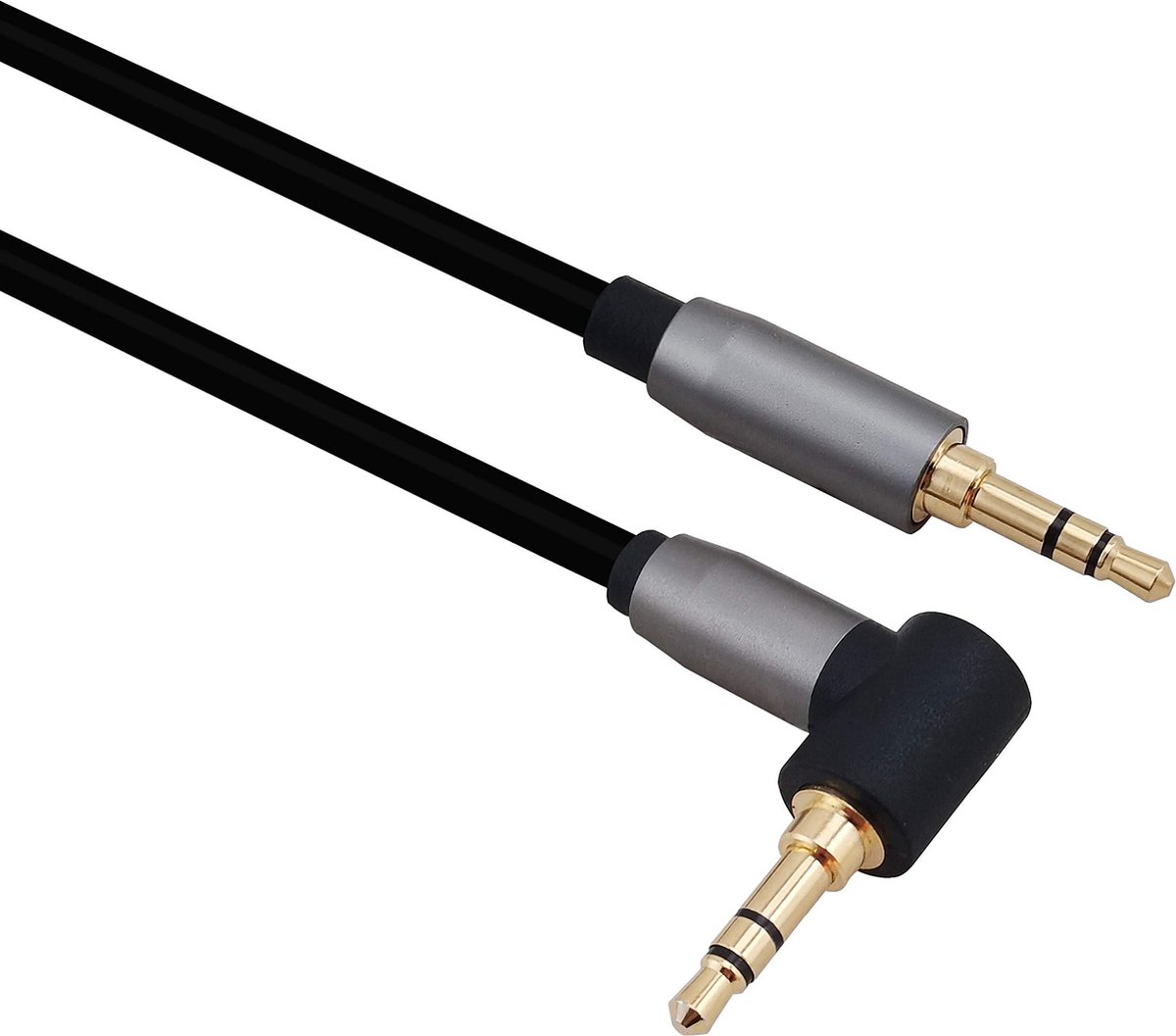 Anschlusskabel, Klinke 3,5mm Stecker/Stecker 90�, PREMIUM, 3,0m, schwarz