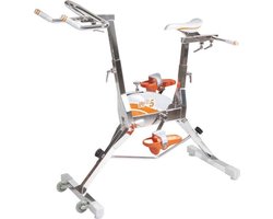 Aquabike - Waterfiets - Aquabike Waterflex WR5 - Ook geschikt voor senioren / minder validen / revalidatie- Verstelbaar - Geschikt voor spierherstel - Gemakkelijk uit het water te halen - Oranje/Wit - 122cmx55cmx153cm