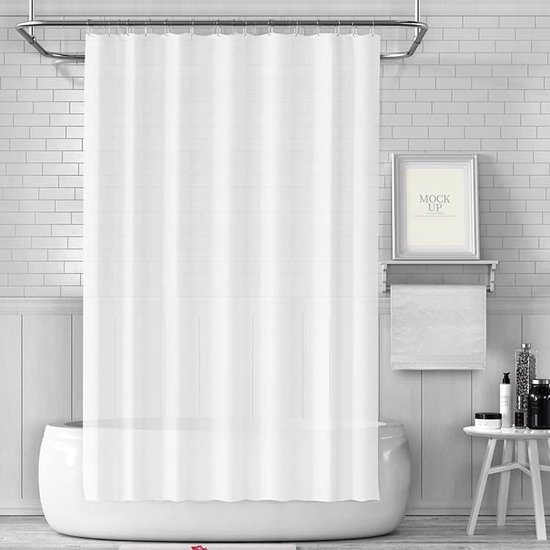 Peri Home Panama Streep Boho Boerderij Kwastje Douchegordijn 100% Katoen Stof Douchegordijn met Kwastjes voor Badkamer Decor 182,9 x 182,9 cm, Grijs