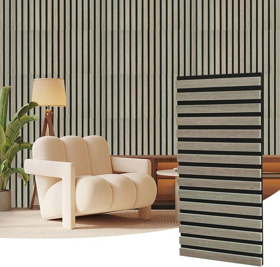 TONOR Baksteentype Akoestische Panelen zelfklevend, 4 St. 120x60x0,9cm Geluidsisolatie Geluidsbeschermingsplaten, zelfklevende wandpanelen voor Akoestische Behandeling en Wanddecoratie in Woonkamer