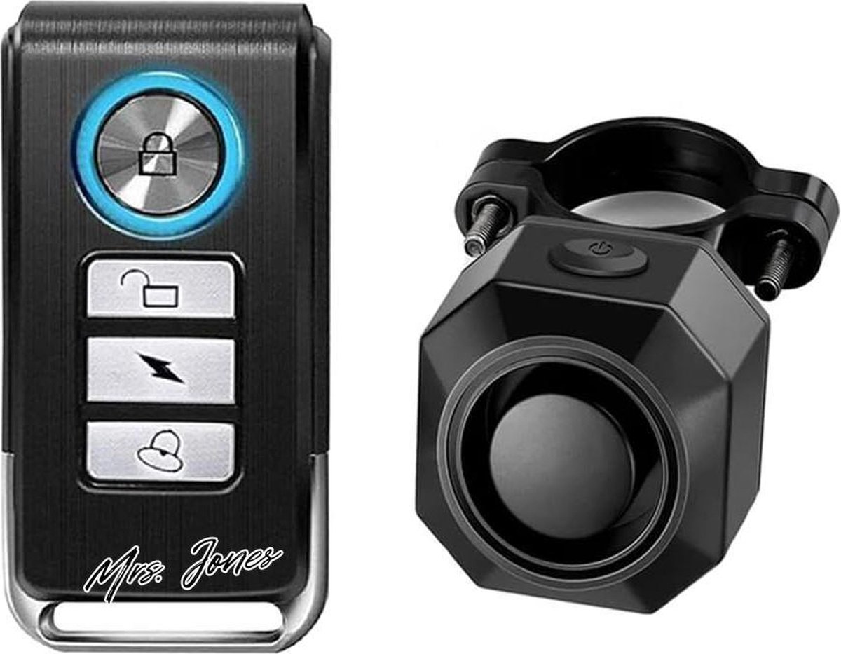 Mrs. Jones Fiets vibratie geactiveerd sensoralarm USB-oplaad-afstandsbediening anti-diefstal inbreker motorfiets veiligheidsdetector systeem draadloze sirene - Veiligheid Scooter .