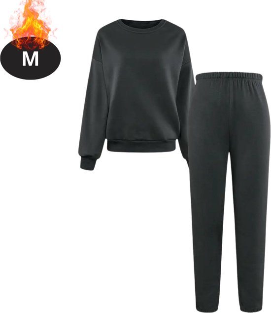 Livano Ensemble de jogging - Ensemble domicile - Adultes - Survêtement - Confortable - Pantalon de survêtement - Survêtement - Femme - Argent - M