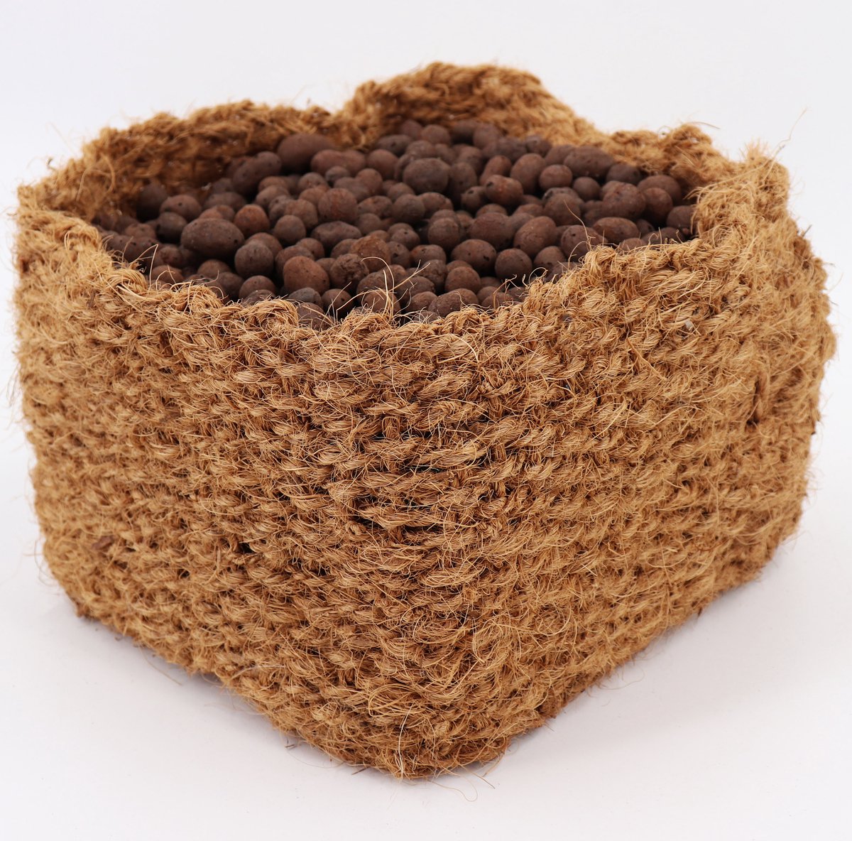 1 Kokosplantmand 20 x 20 x 15 cm, vijvermand voor oevermat en hellingmat