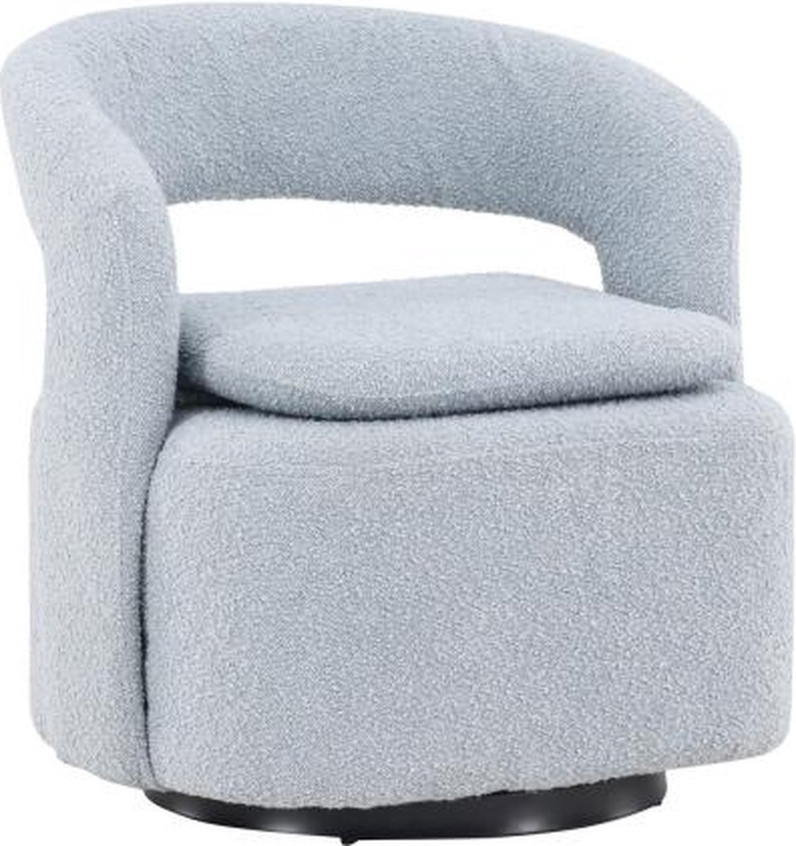 Svea - Teno draaibare fauteuil - boucle - lichtblauw