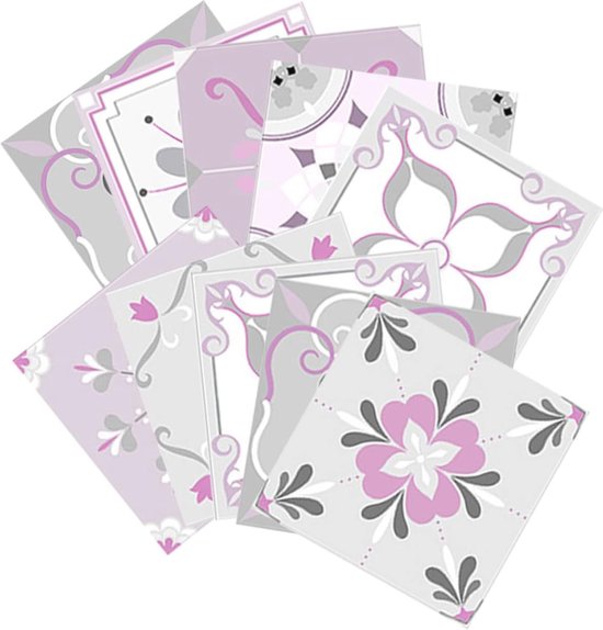 Alwayspon 25 stuks x 15 cm/6 inch tegelsticker, roze terrazzo zelfklevende zelfklevende plakkende tegels, transfersticker voor badkamer keuken, backsplash voor fornuis, afpellen en opplakken