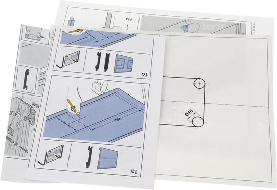 Zwarte Deurklinkset met Slot voor Sectionaaldeuren - Compleet en Gebruiksvriendelijk — afbeelding 2