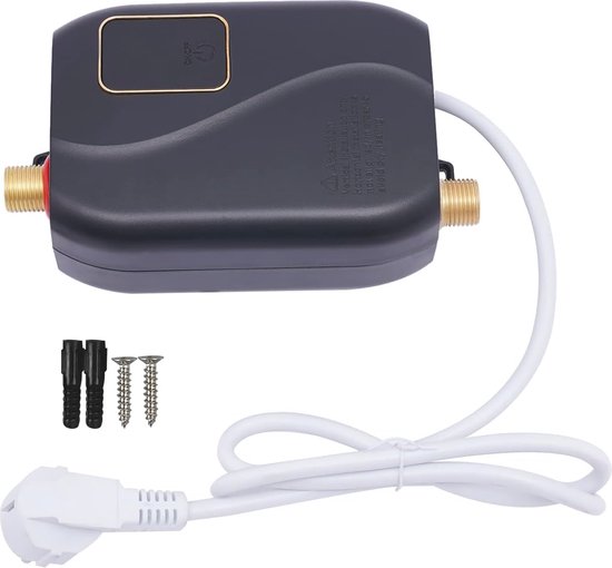 Elektrische doorstroomboiler, 3500 W, 220 V, elektrisch warm water, douche, tankloos met digitale lcd-temperatuurweergave voor badkamer, keuken, 50 Hz