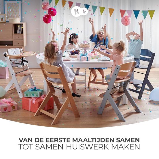 White-Label® Kinderzetel - Eetstoel Baby 6 Maanden en Ouder - Kinder Eetstoel - Kinderstoel - Inklapbare Eetstoel - Grijs van White-Label® — afbeelding 3