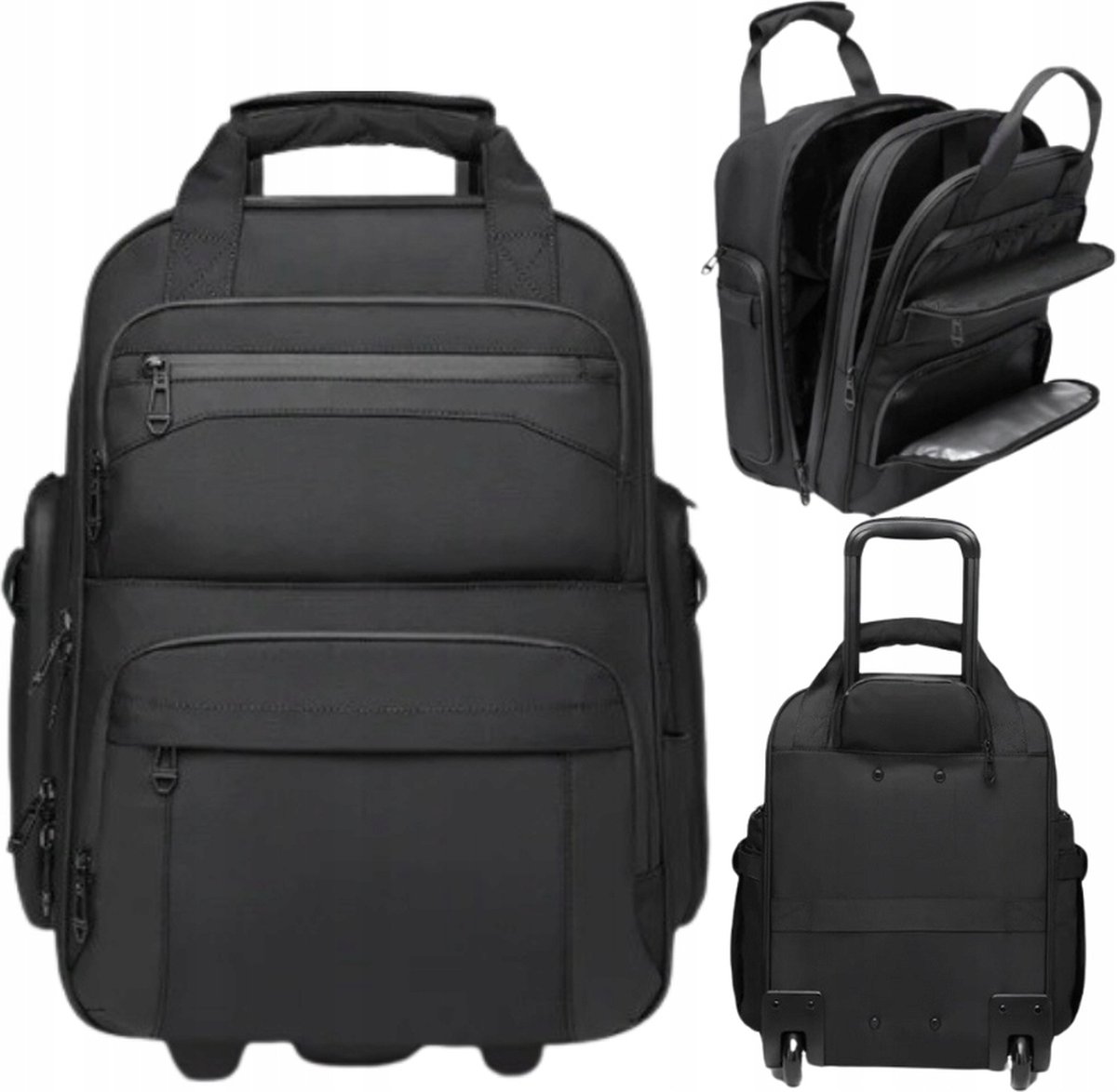 KOFFER OP WIELEN CABINE KLEINE REISTAS RUGZAK HANDBAGAGE 2IN1