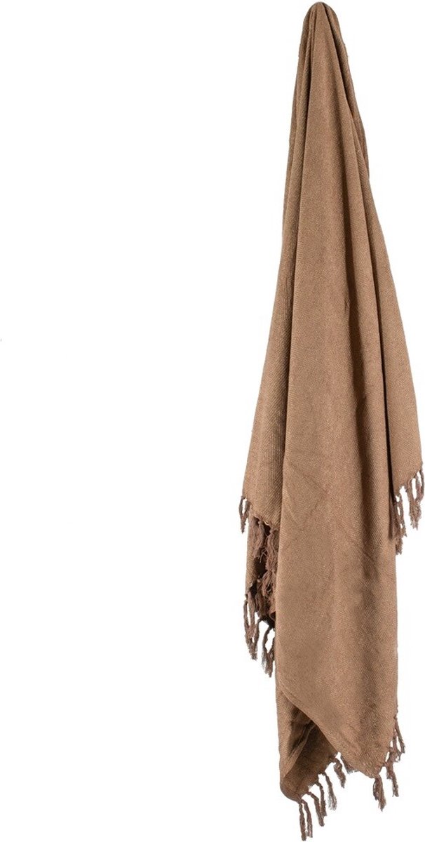 Homebound by Kolony HomeBound by KY | Plaid met franjes taupe | 130x70cm Multi