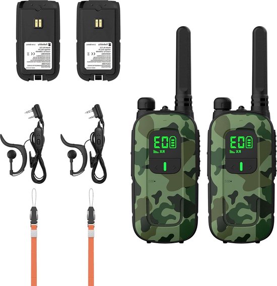 Radioddity PR-T3 Walkietalkie voor kinderen, 16 kanalen, PMR446 Radioddity PR-T3 Walkietalkie voor kinderen, 16 kanalen, PMR446