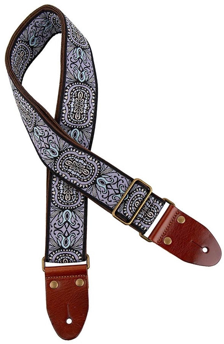 Gaucho GST-1281-4 Classic Jacquard Serie gitaarriem paars