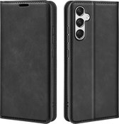 Samsung Galaxy A25 Hoesje - Luxe Wallet Bookcase (Magnetische Sluiting) - Zwart - GSM Hoesje - Telefoonhoesje Geschikt Voor: Samsung Galaxy A25