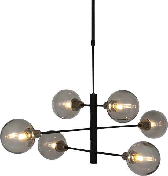 HvKvHvY Plafondlampen Hanglamp Eettafel, 1-Koppige Moderne Houten- En Metalen Keukenlamp In Zwart, E27 Eettafellampen Voor Eetkamer, Slaapkamer, Hal, Entree Hanglamp