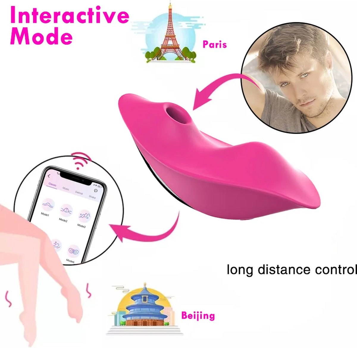 Goedkoopste Desiredrops® - Draagbare vibrator Voor Vrouwen Slipje Clitoris Lik Stimulator App Bluetooth Afstandsbediening Vibrators Volwassenen Seksspeeltjes Vibrators voor Vrouwen - Cadeautje voor Haar - Clitoris Stimulator - Sex Toys voor haar