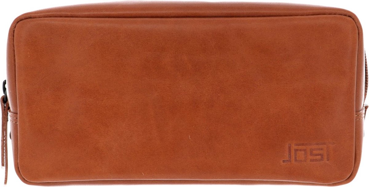 JOST Leren Toilettas Futura Etui Cognac Bruine