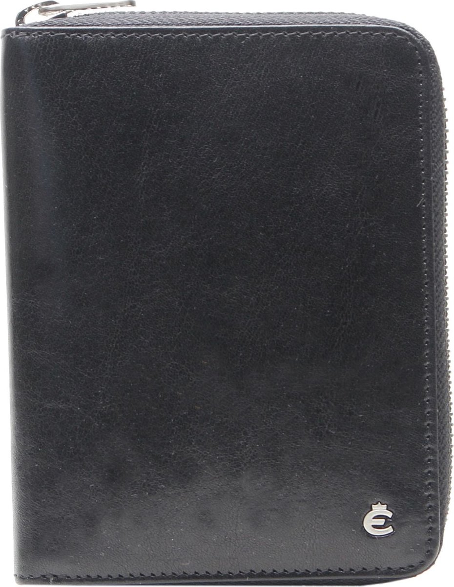 Esquire Portemonnee Toscana Zip Wallet Black Zwart