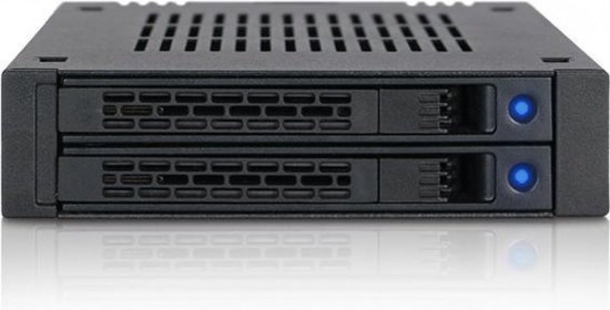 Icy Dock MB742SP-B drive bay panel Zwart