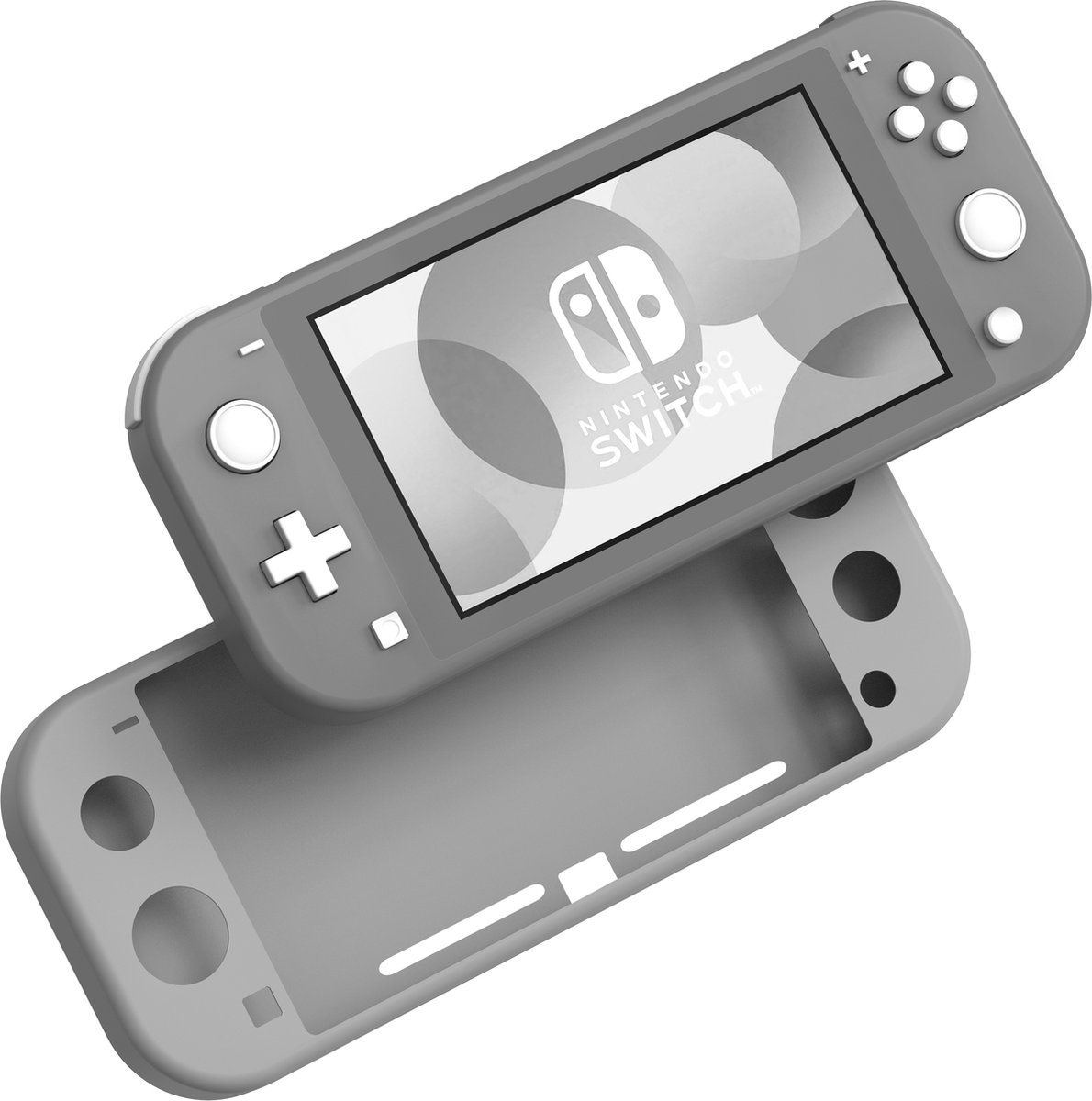 Grijs kleur siliconen hoes voor Nintendo Switch lite - Anti-kras, anti-schok en antislip beschermhoes