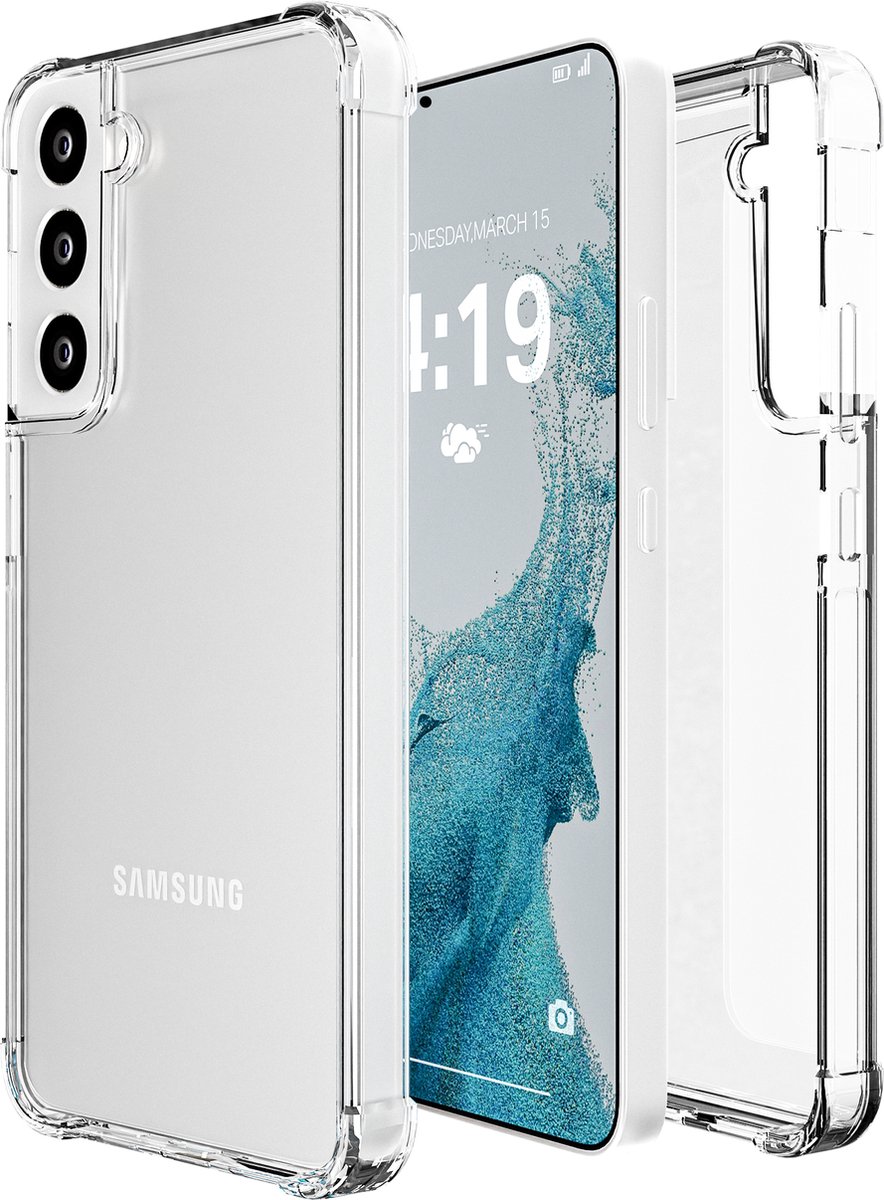 Hoesje Geschikt voor Samsung S22 Plus Hoesje Siliconen Transparant Case Hoes - Cover Case Shockproof