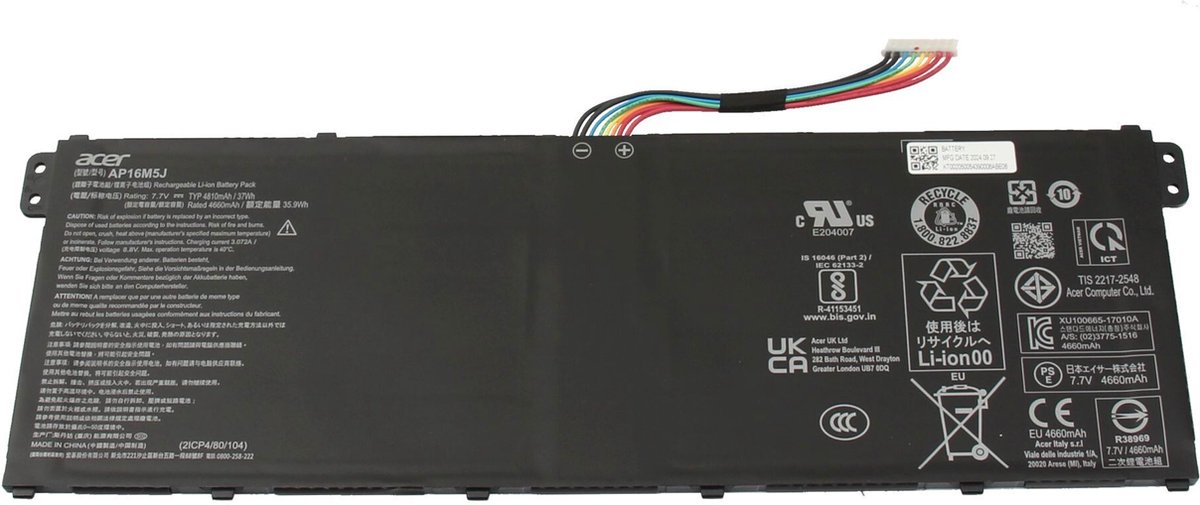 Acer KT.00205.005 Batterij - 37Wh - 7,7V (AP16M5J)