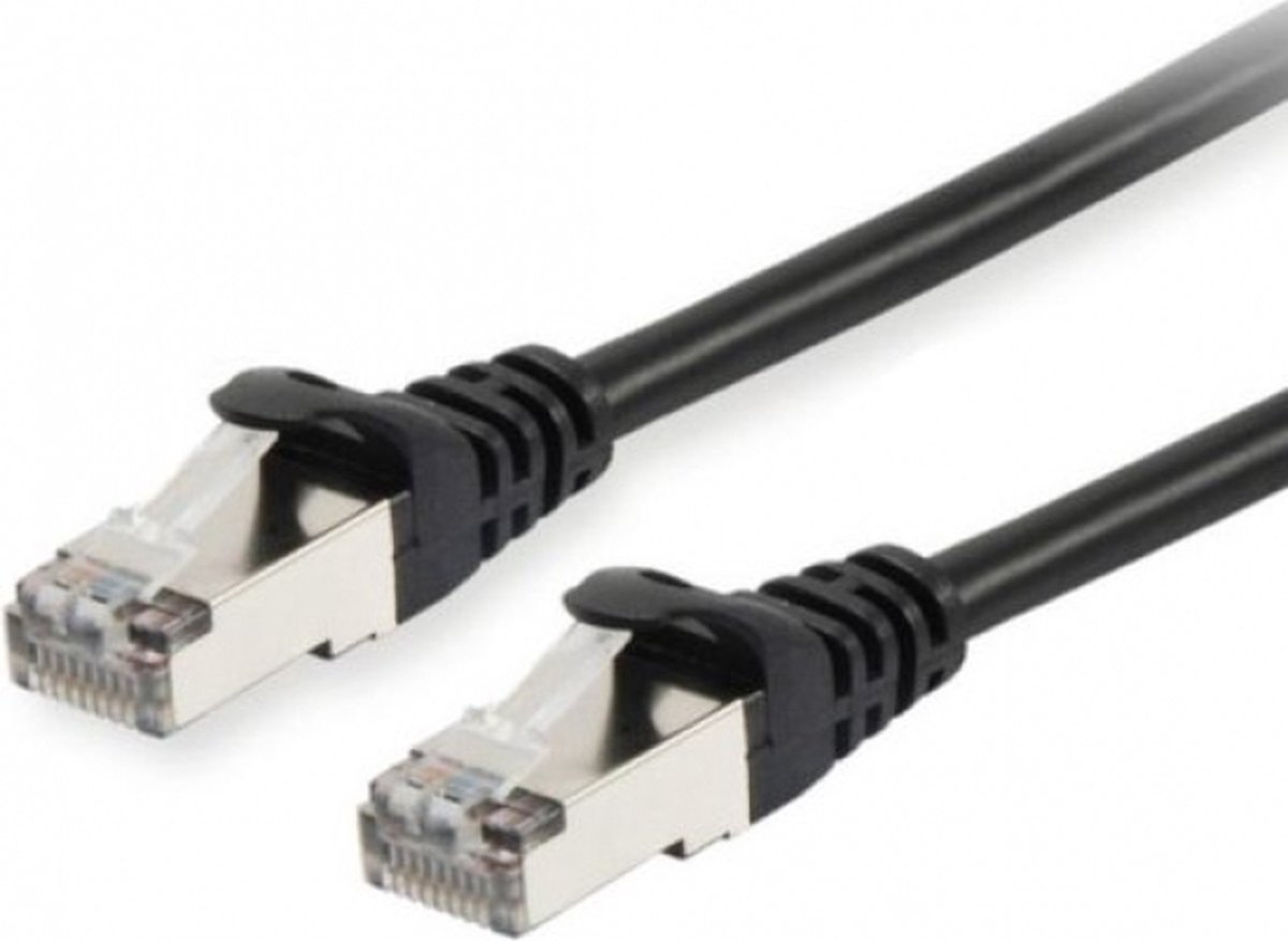 CAT6a sFTP kabel 0.5 meter Zwart