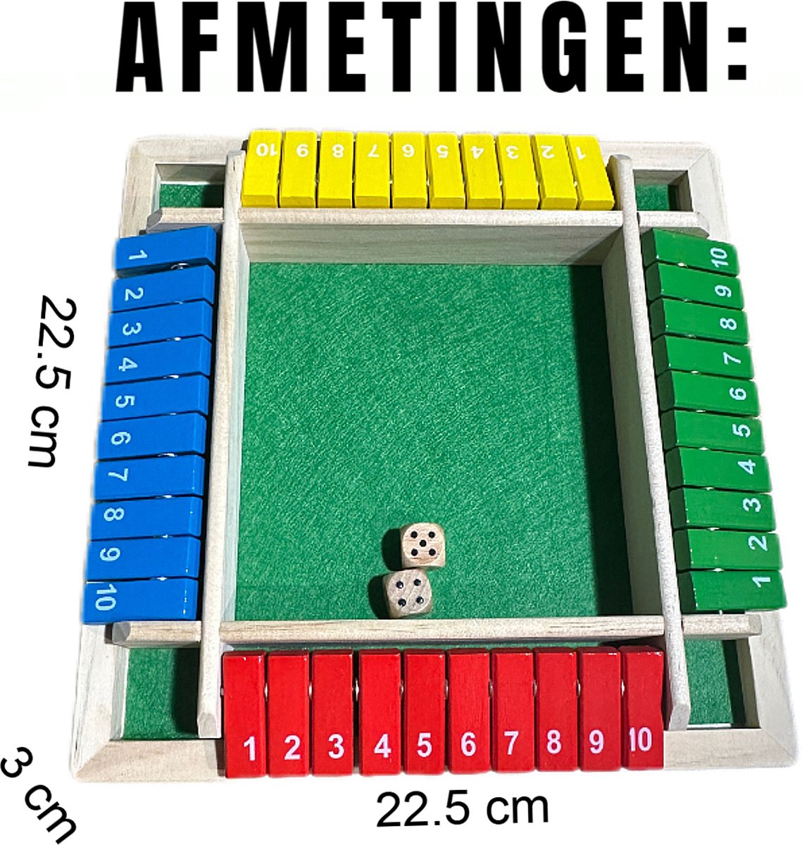 Keezenspel XL- 45 x 45 cm - Bordspel - Dubbelzijdig - Hout goedkoop kopen bij
