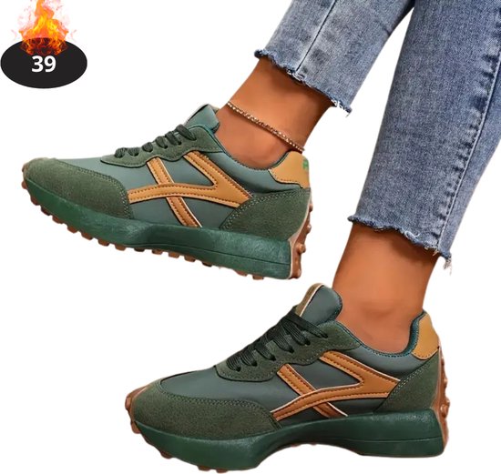Bovista Chaussures pour femmes Femme - Baskets pour femmes - Confortables - Sportives - Casual - Adulte - Vert - Taille 39