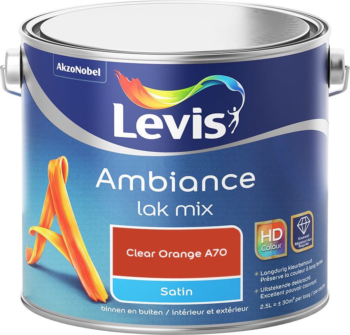 Levis - Ambiance Lak Satin Mix - Clear Orange A70 - Mengverf - 2,5 L